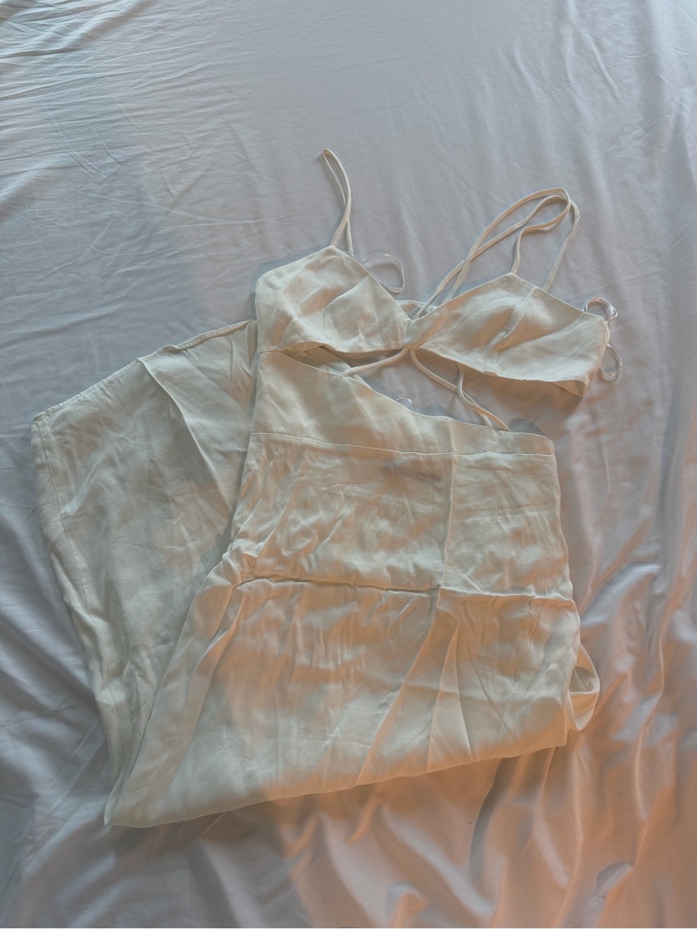 Zara white Satin dress